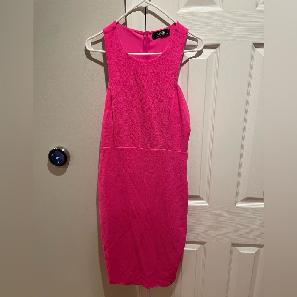 Hot Pink Midi Dress
